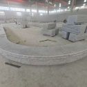 巴彦淖尔 芝麻白异形坐凳，自然面光面弧形加工