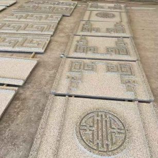 巴彦淖尔 白麻花岗岩外墙立面雕刻板