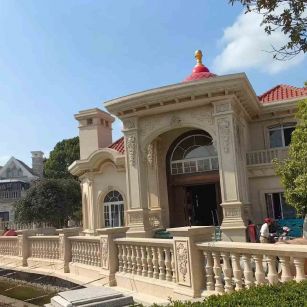 巴彦淖尔 黄金麻花岗岩欧式别墅