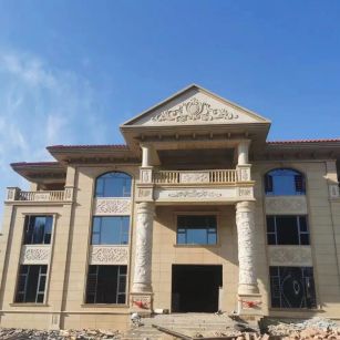 巴彦淖尔 黄金麻花岗岩别墅外墙干挂