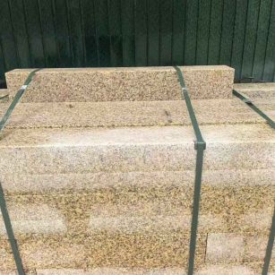 巴彦淖尔 黄金麻花岗岩石材机切面栏杆料半成品