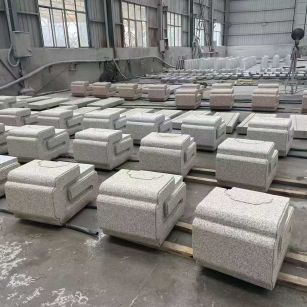 巴彦淖尔 白麻花岗岩异形加工-石凳，坐凳