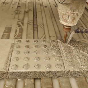 巴彦淖尔 芝麻白花岗岩石材盲人石、盲道石、盲点石