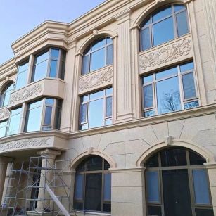 巴彦淖尔 黄金麻花岗岩别墅外墙干挂