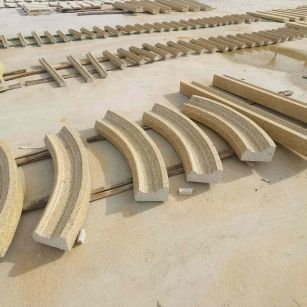 巴彦淖尔 黄金麻花岗岩别墅线条