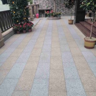 巴彦淖尔 黄金麻白麻荔枝面庭院铺装展示