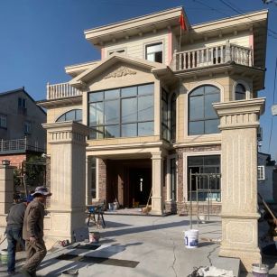 巴彦淖尔 黄金麻花岗岩荔枝面别墅外墙干挂私家专属