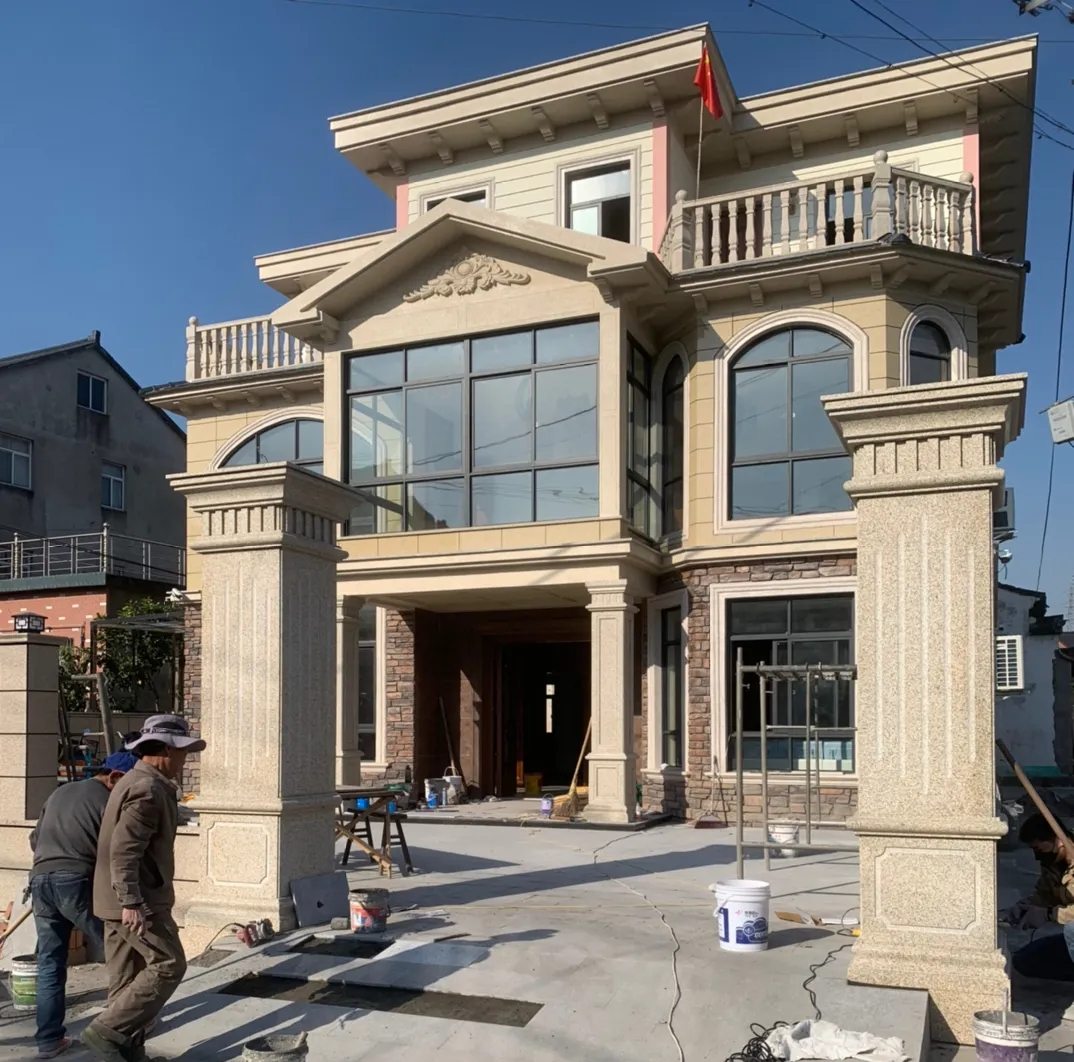 巴彦淖尔 黄金麻花岗岩荔枝面别墅外墙干挂私家专属