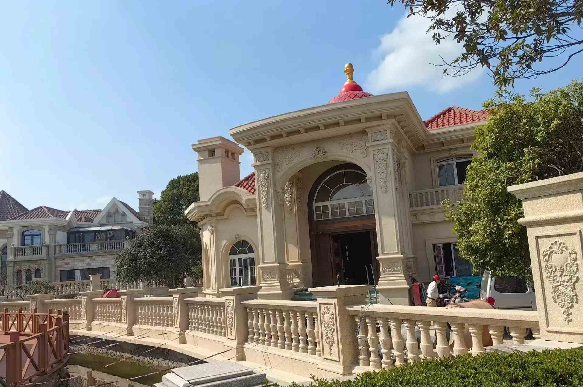 巴彦淖尔 黄金麻花岗岩欧式别墅