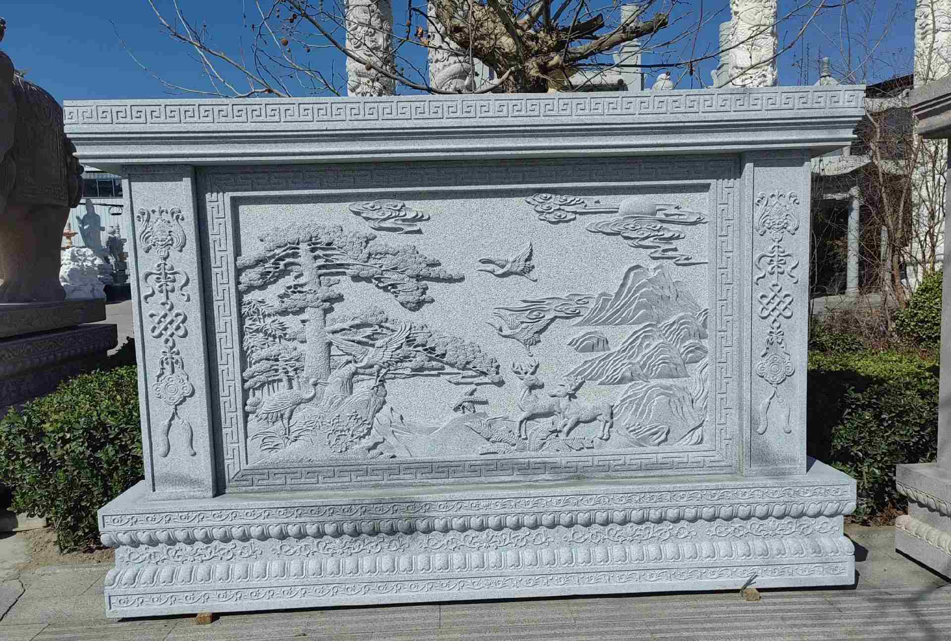 巴彦淖尔 芝麻白大型照壁，屏风，影壁