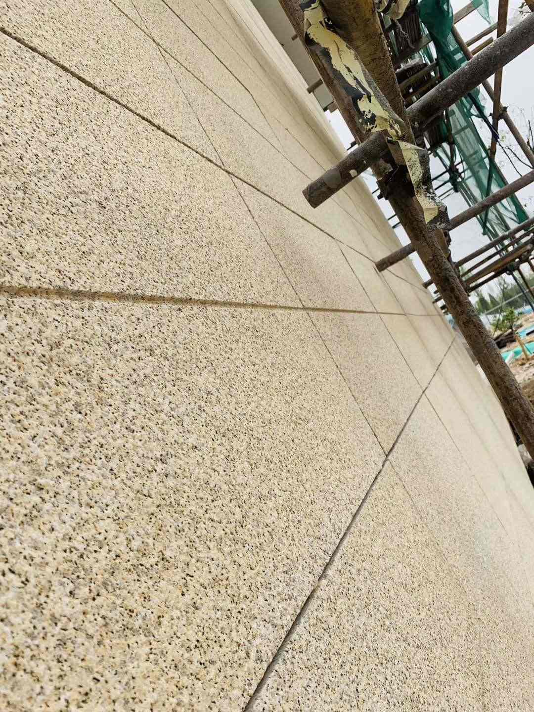 巴彦淖尔 黄金麻花岗岩荔枝面外墙干挂石材效果示例